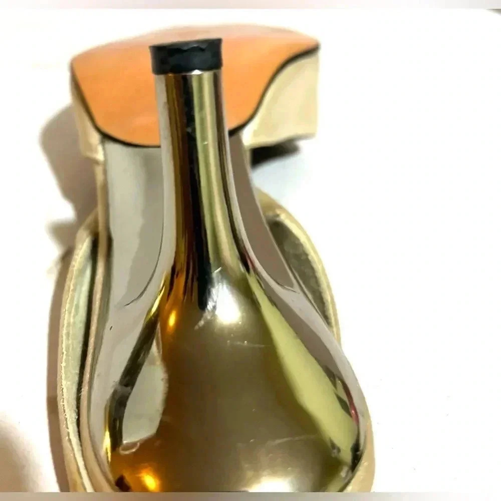 Yves Saint Laurent silver heels shoes size 5.5M - Picture 9 of 10